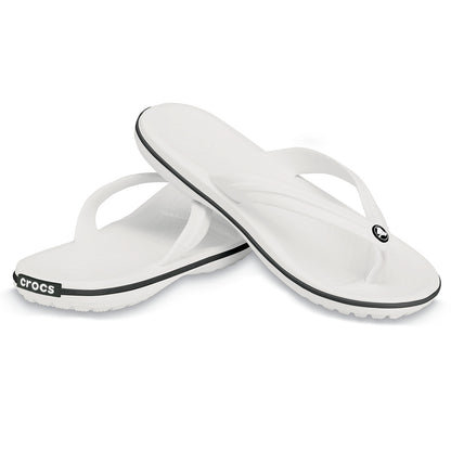 Crocs Crocband Flip Unisex Ανατομική Σαγιονάρα Λευκή 100