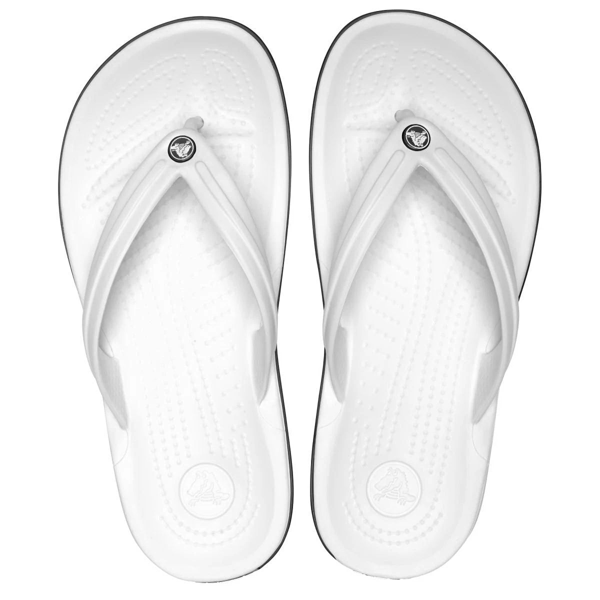 Crocs Crocband Flip Unisex Ανατομική Σαγιονάρα Λευκή 100