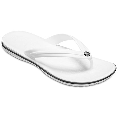 Crocs Crocband Flip Unisex Ανατομική Σαγιονάρα Λευκή 100