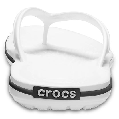 Crocs Crocband Flip Unisex Ανατομική Σαγιονάρα Λευκή 100