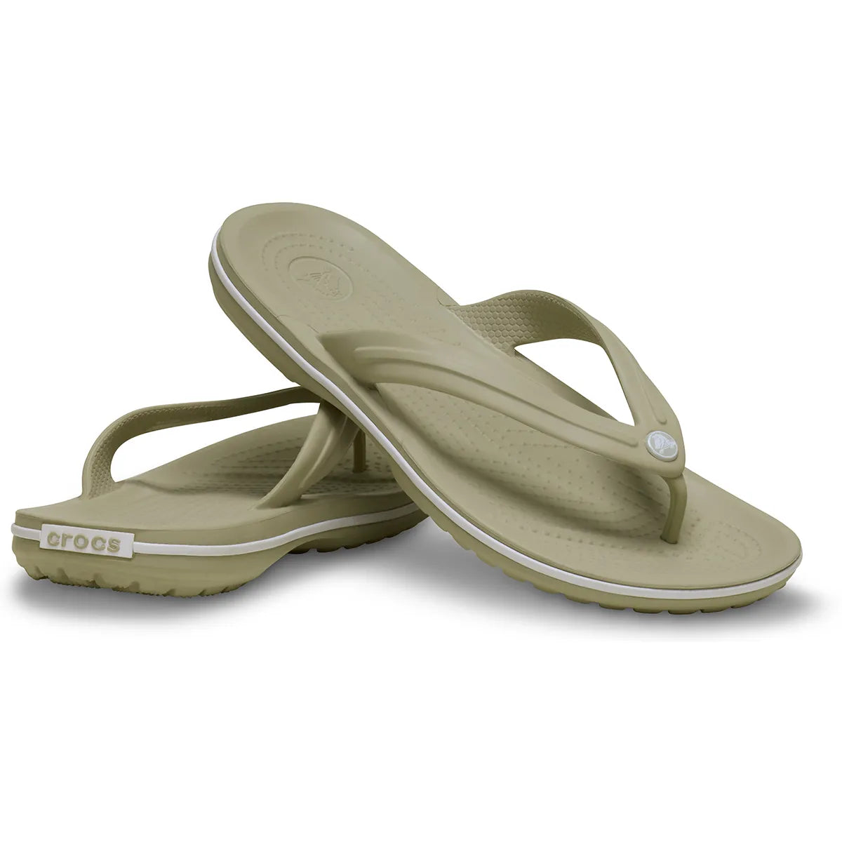 Crocs Crocband Flip μπεζ 3/4 έξω