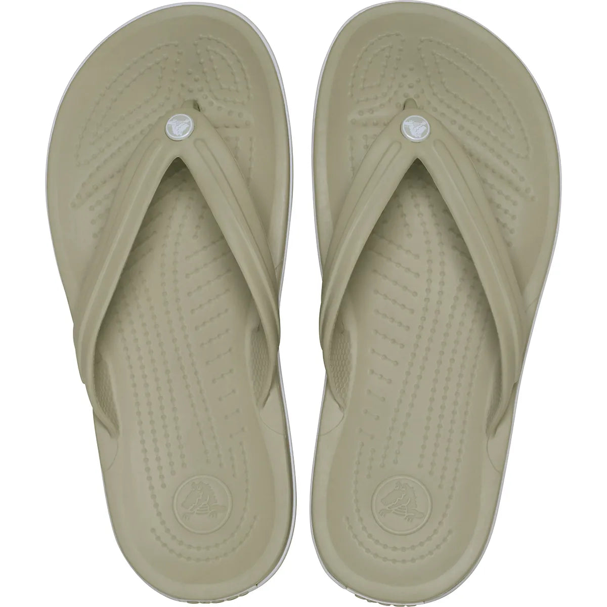 Crocs Crocband Flip μπεζ πάνω όψη