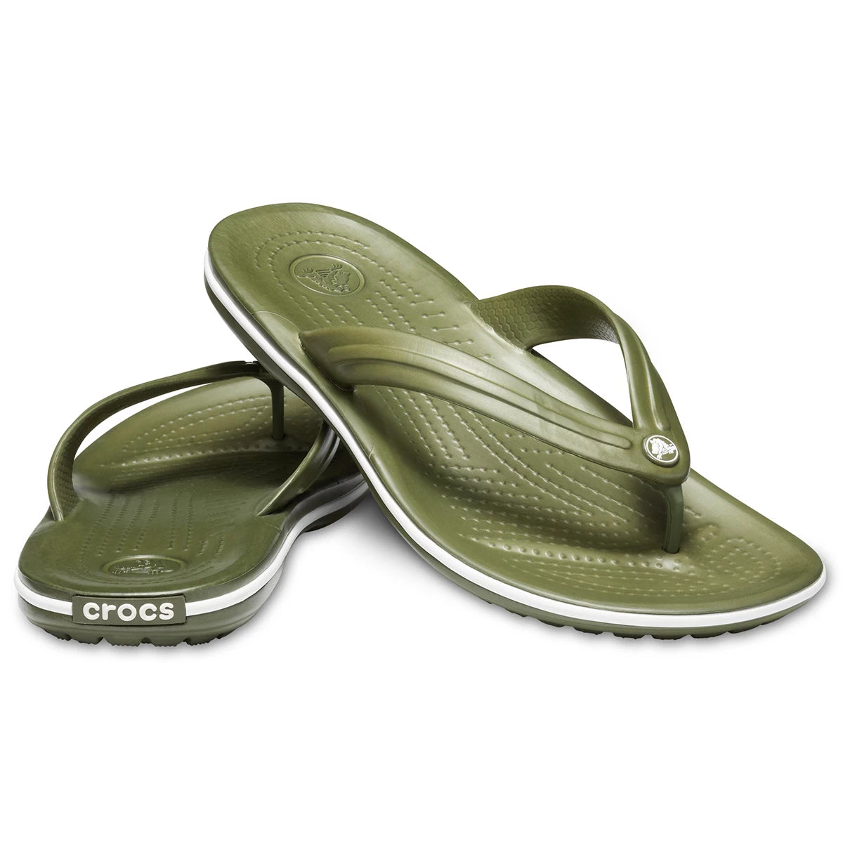 Crocs Crocband Flip Unisex Ανατομική Σαγιονάρα Λαδί