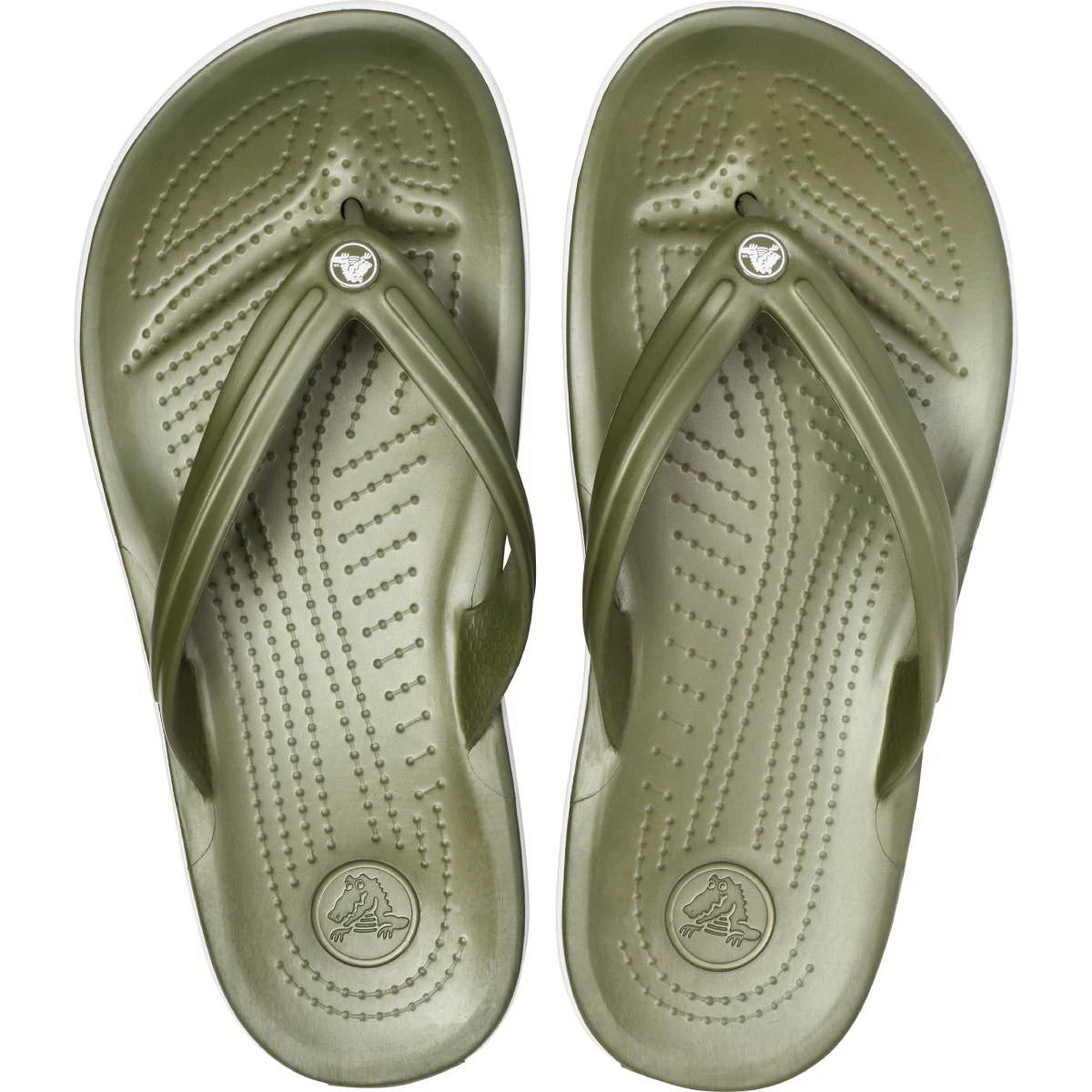 Crocs Crocband Flip Unisex Ανατομική Σαγιονάρα Λαδί