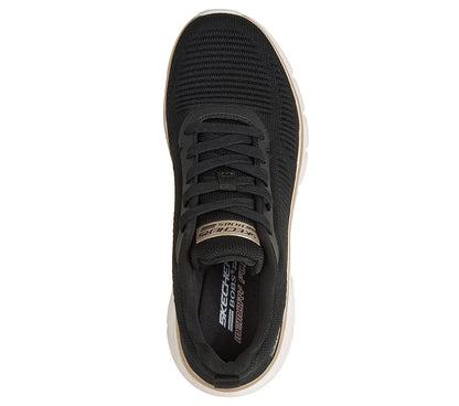 skechers bobs b flex hi flying hi πάνω όψη σε μαύρο χρυσό