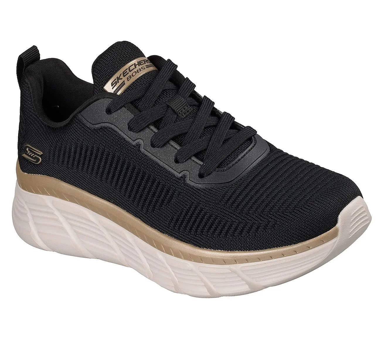 Skechers BOBS B Flex Hi – Flying Hi Γυναικείο Αθλητικό Μαύρο Χρυσό