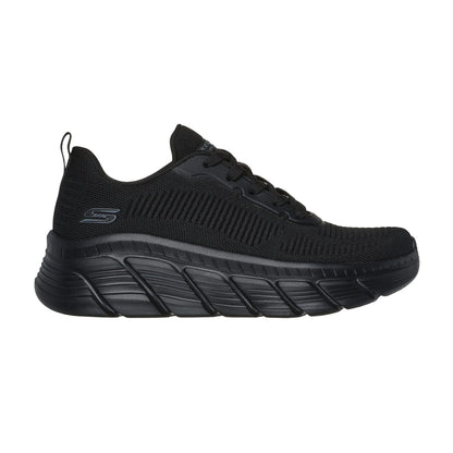 skechers bobs b flex hi flying hi πλάγια όψη εξωτερική πλευρά σε μαύρο χρώμα