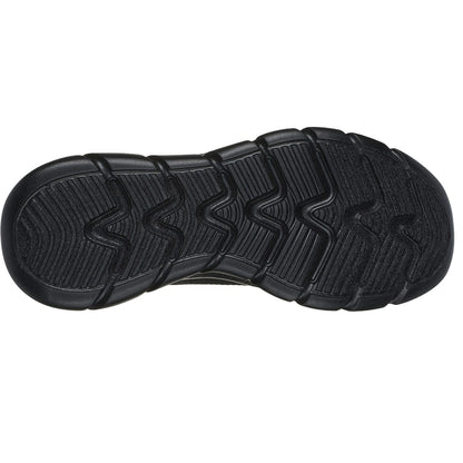 skechers bobs b flex hi flying hi κάτω όψη σόλα σε μαύρο χρώμα