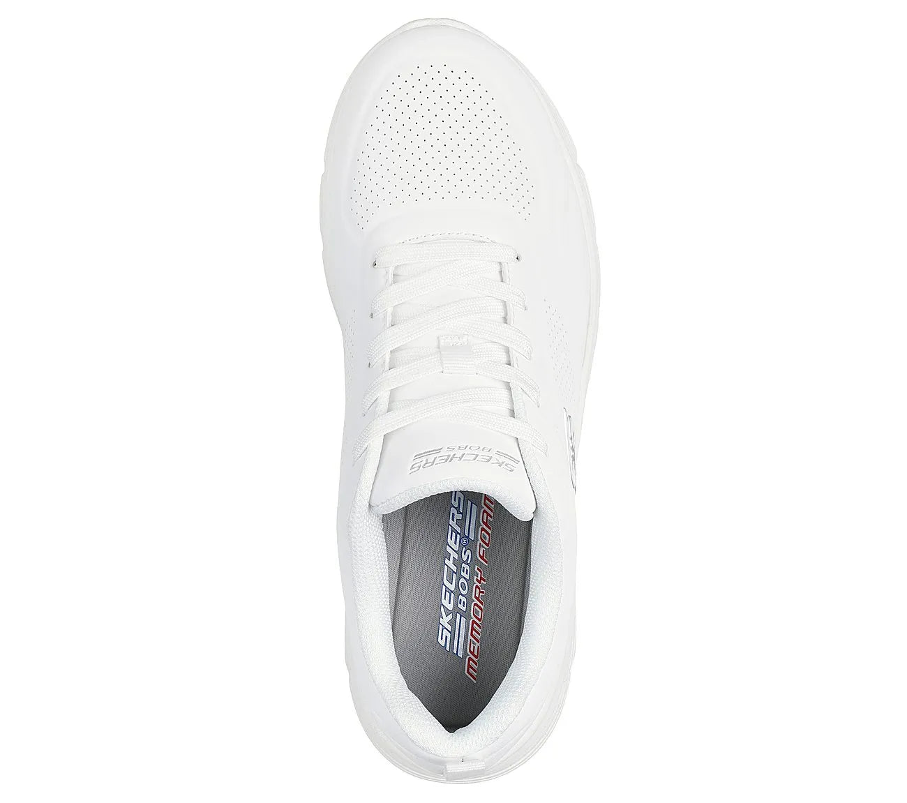 skechers bobs b flex lo cool ease πάνω όψη ζευγάρι, λευκό χρώμα