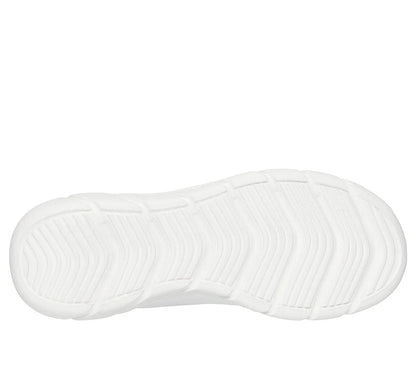 skechers bobs b flex lo cool ease κάτω όψη σόλας, λευκό χρώμα