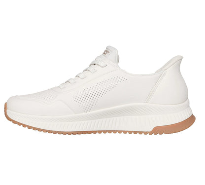  Skechers BOBS Squad 4 Key Look λευκά sneakers, εσωτερική πλάγια όψη