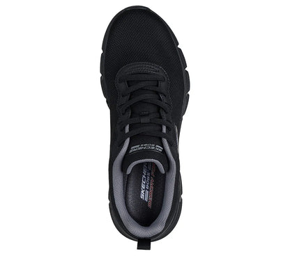 skechers bobs b flex icy edge πάνω όψη ζευγάρι σε μαύρο χρώμα