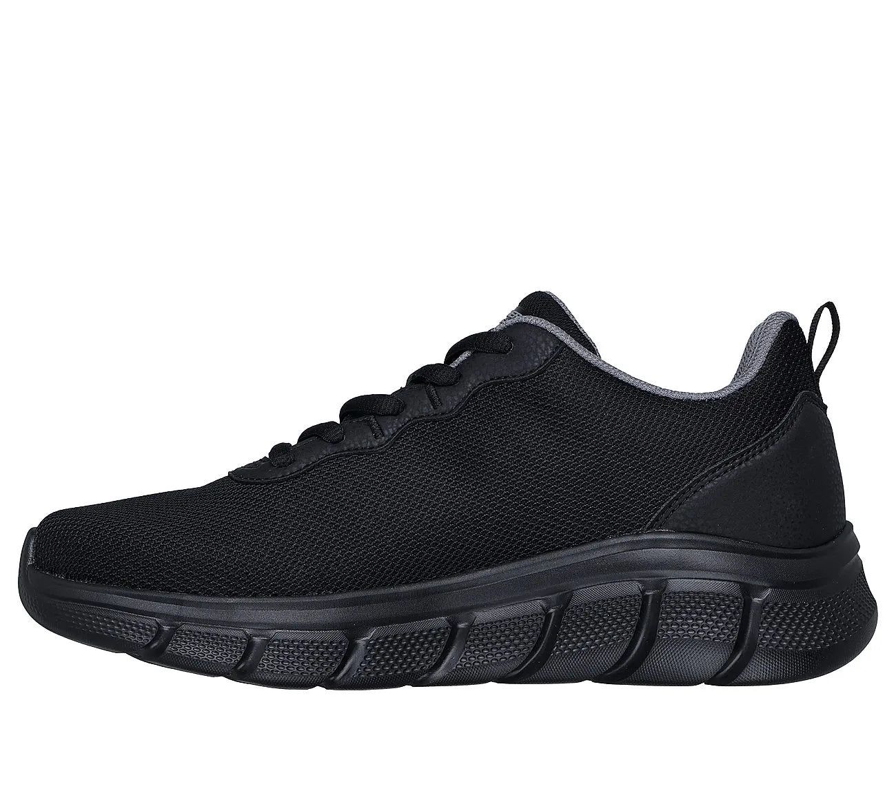 skechers bobs b flex icy edge πλάγια όψη εσωτερική πλευρά σε μαύρο χρώμα