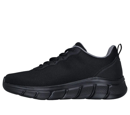 skechers bobs b flex icy edge πλάγια όψη εσωτερική πλευρά σε μαύρο χρώμα