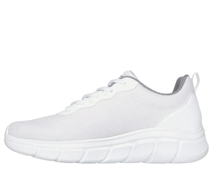 skechers bobs b flex icy edge πλάγια όψη εσωτερική πλευρά σε Λευκό χρώμα