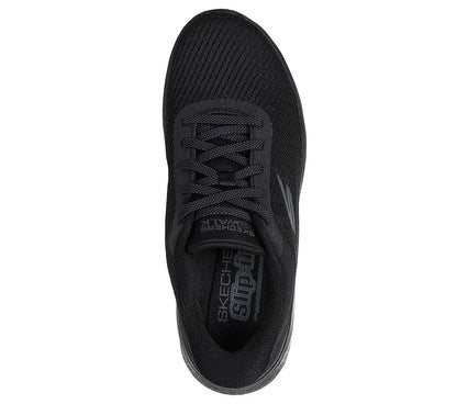 skechers go walk flex carla slip ins πάνω όψη , μαύρο χρώμα