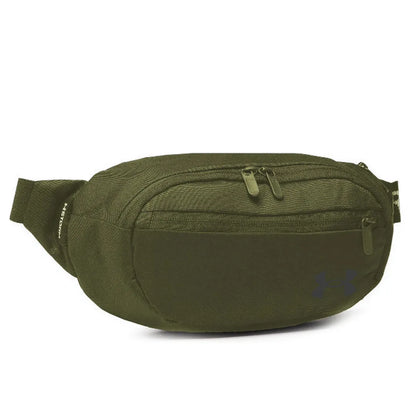 Under Armour Flex Waist Bag σε πράσινο χρώμα με εμφανές λογότυπο, μπροστινή προβολή