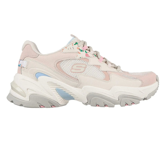 Skechers Stamina V2 Art Walk λευκά chunky sneakers, πλάγια όψη