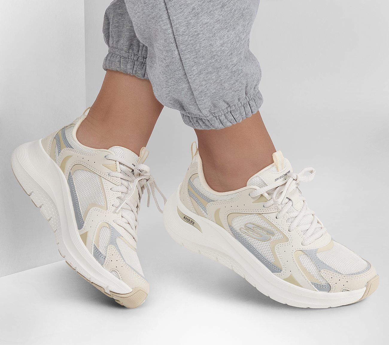 skechers arch fit 2.0 vintage lux όψη 3/4 εξωτερική πλευρά.