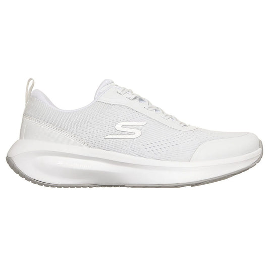 skechers plush foam πλάγια όψη εξωτερική πλευρά, λευκό χρώμα