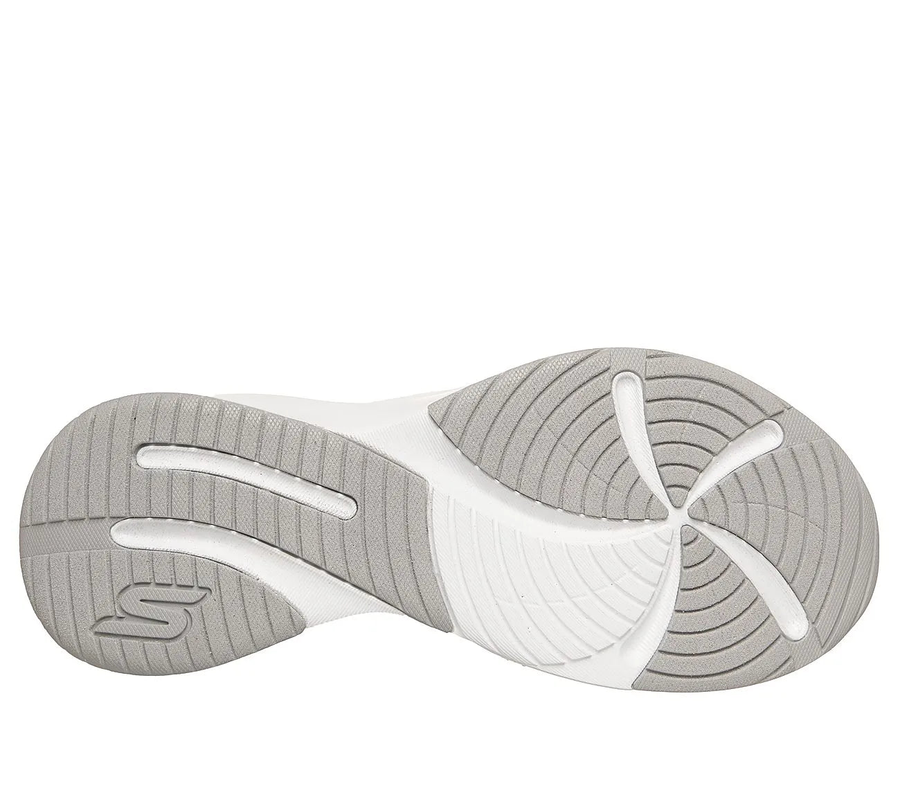 skechers plush foam κάτω όψη σόλας, λευκό χρώμα