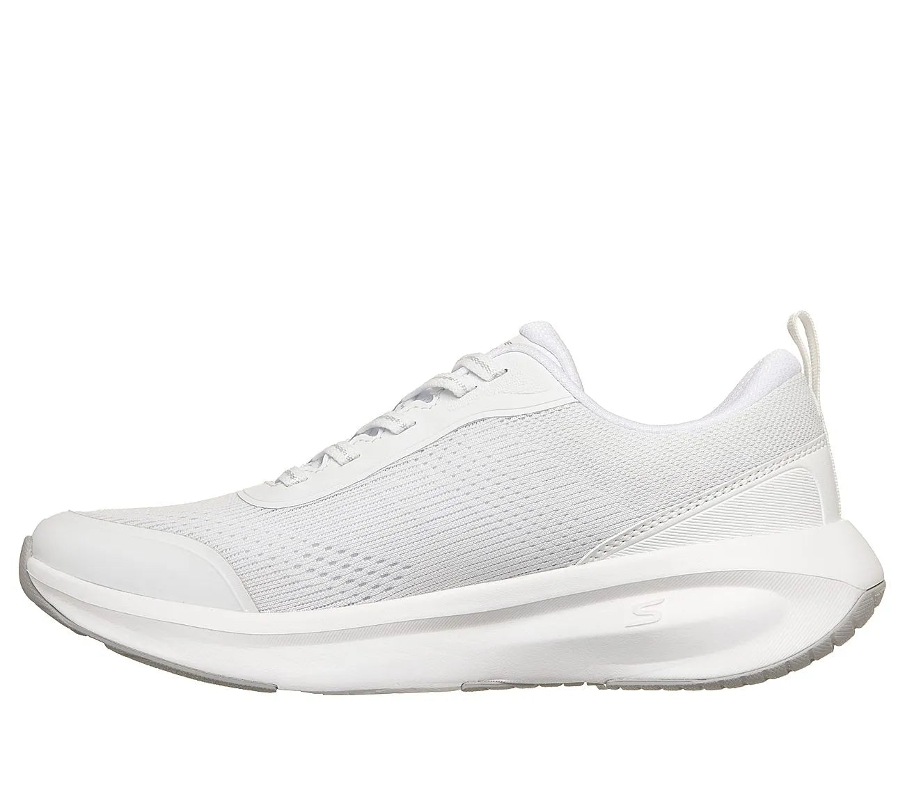 skechers plush foam πλάγια όψη εσωτερική πλευρά, λευκό χρώμα