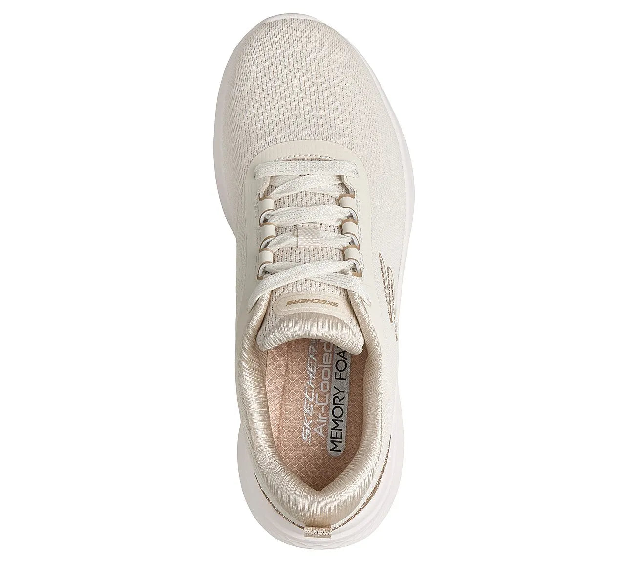 skechers skech lite pro 2.0 brilliant shimmer πάνω όψη ζευγάρι, μπεζ/χρυσό