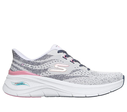 Skechers Slip-ins Arch Fit 3.0 150881-WMLT White/Multi γυναικεία sneakers πλάγια έξω