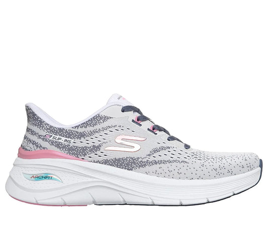 Skechers Slip-ins Arch Fit 3.0 150881-WMLT White/Multi γυναικεία sneakers πλάγια έξω