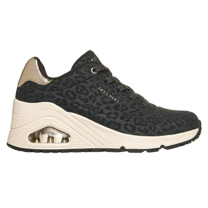 Skechers Uno Wedge - Safari Daze μαύρο πλάγια έξω