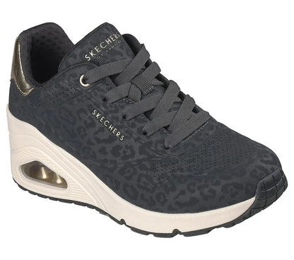 Skechers Uno Wedge - Safari Daze μαύρο 3/4 έξω