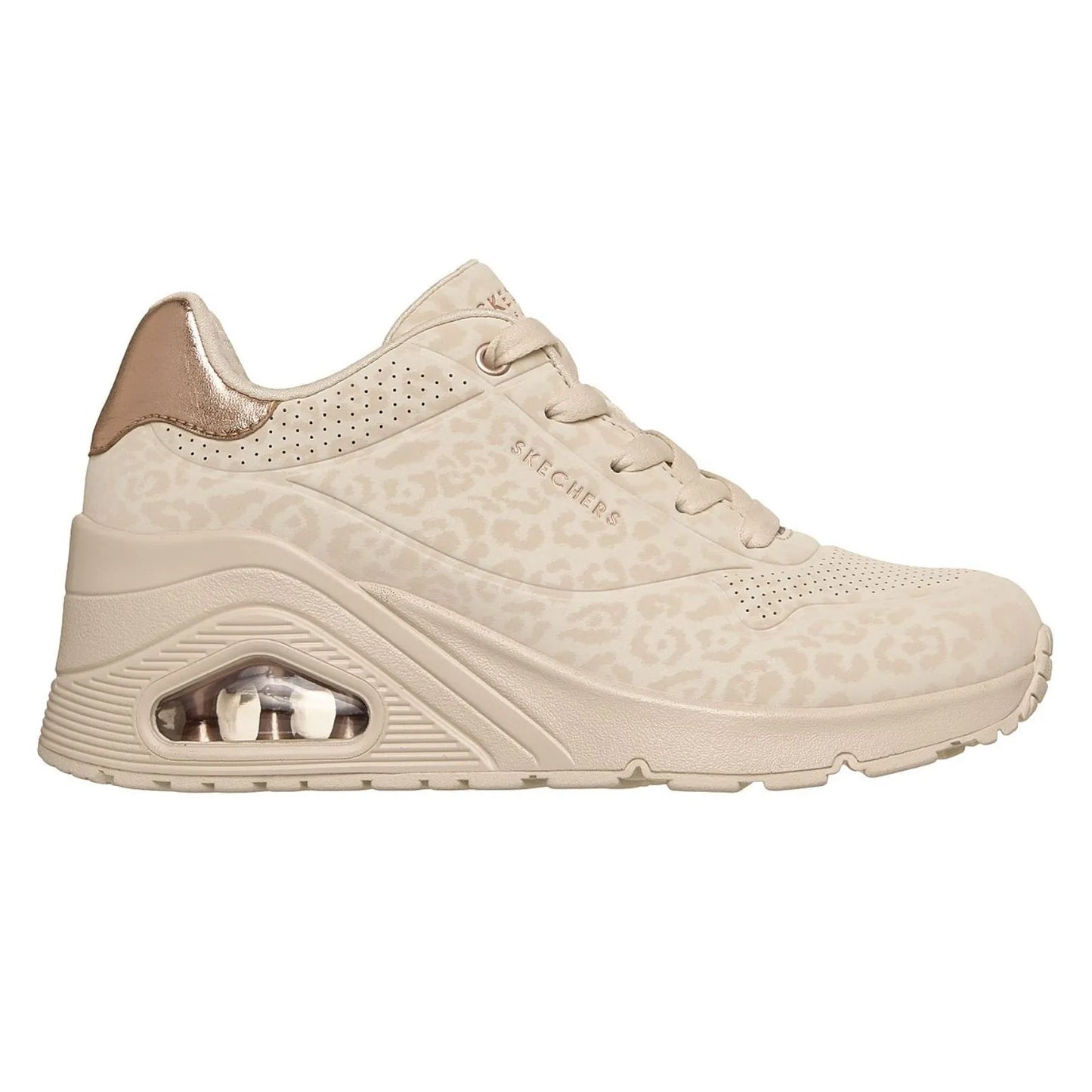 Skechers Uno Wedge - Safari Daze Off White πλάγια έξω