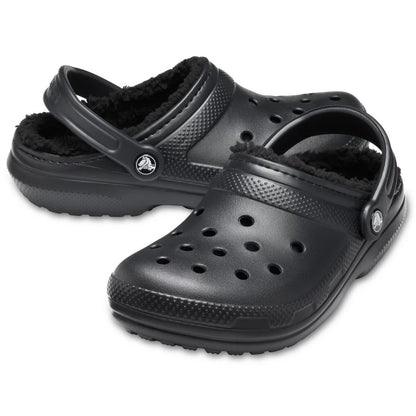 Crocs Classic Lined Clog Unisex Ανατομικό Σαμπό Με Γούνα Μαύρο 060