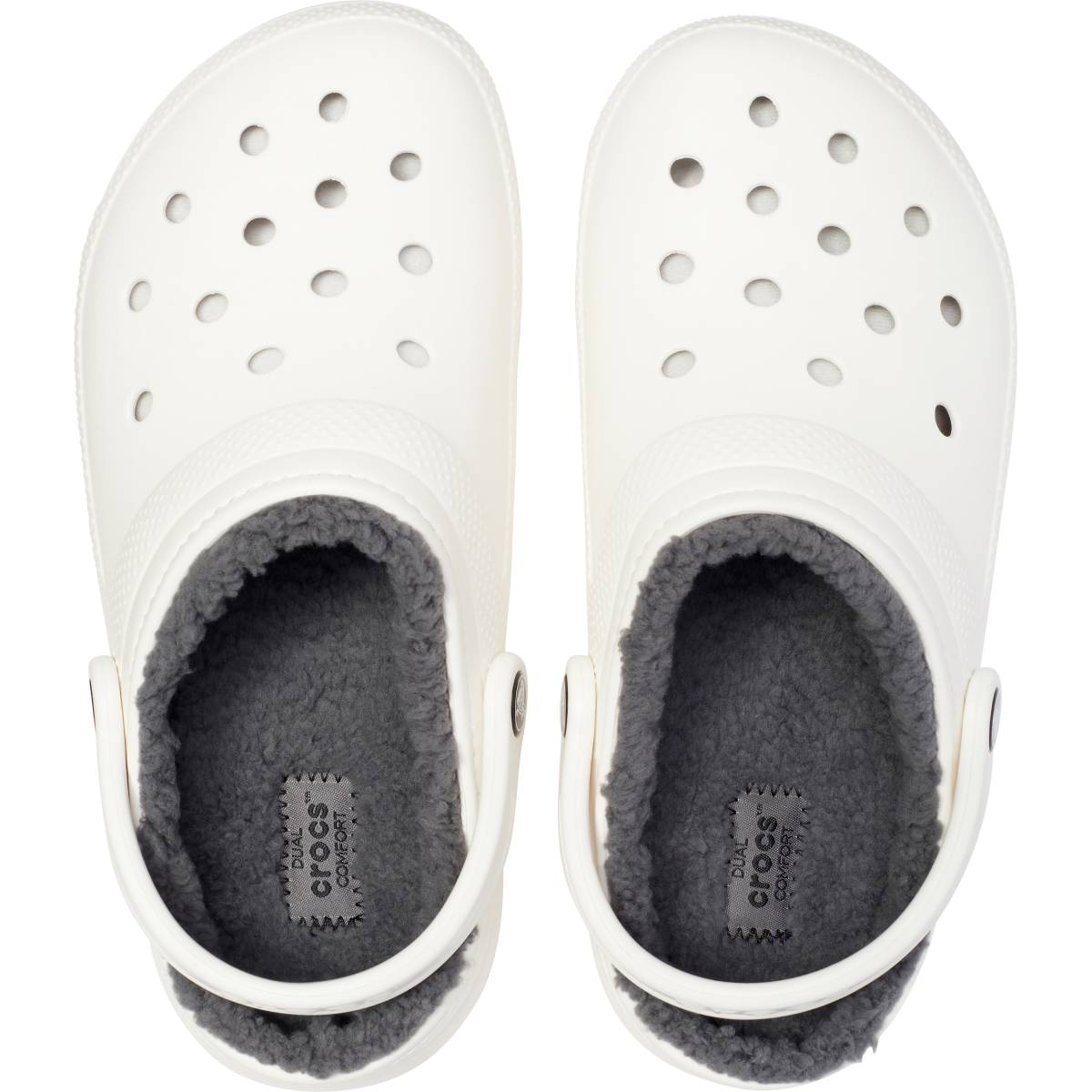 Crocs Classic Lined Clog Unisex Ανατομικό Σαμπό με Γούνα Λευκό 10Μ