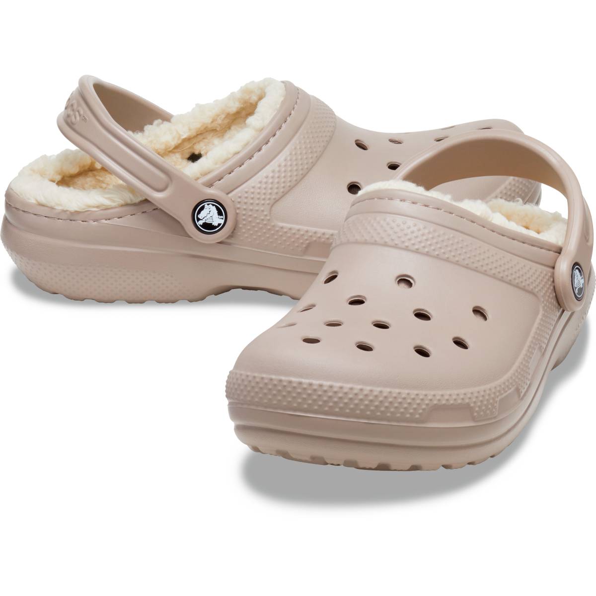 Crocs Classic Lined Clog Unisex Ανατομικό Σαμπό Μπεζ Με Γούνα 2ΥΒ