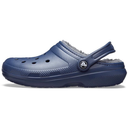 Crocs Classic Lined Clog Unisex Ανατομικό Σαμπό Μπλε Με Γούνα 459