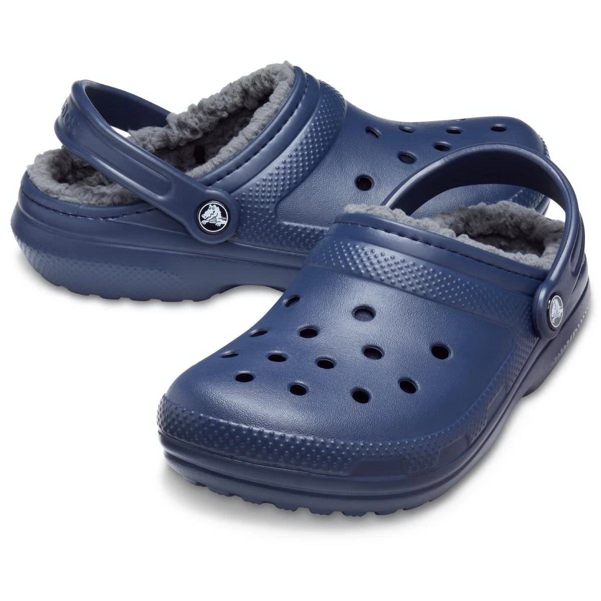 Crocs Classic Lined Clog Unisex Ανατομικό Σαμπό Μπλε Με Γούνα 459