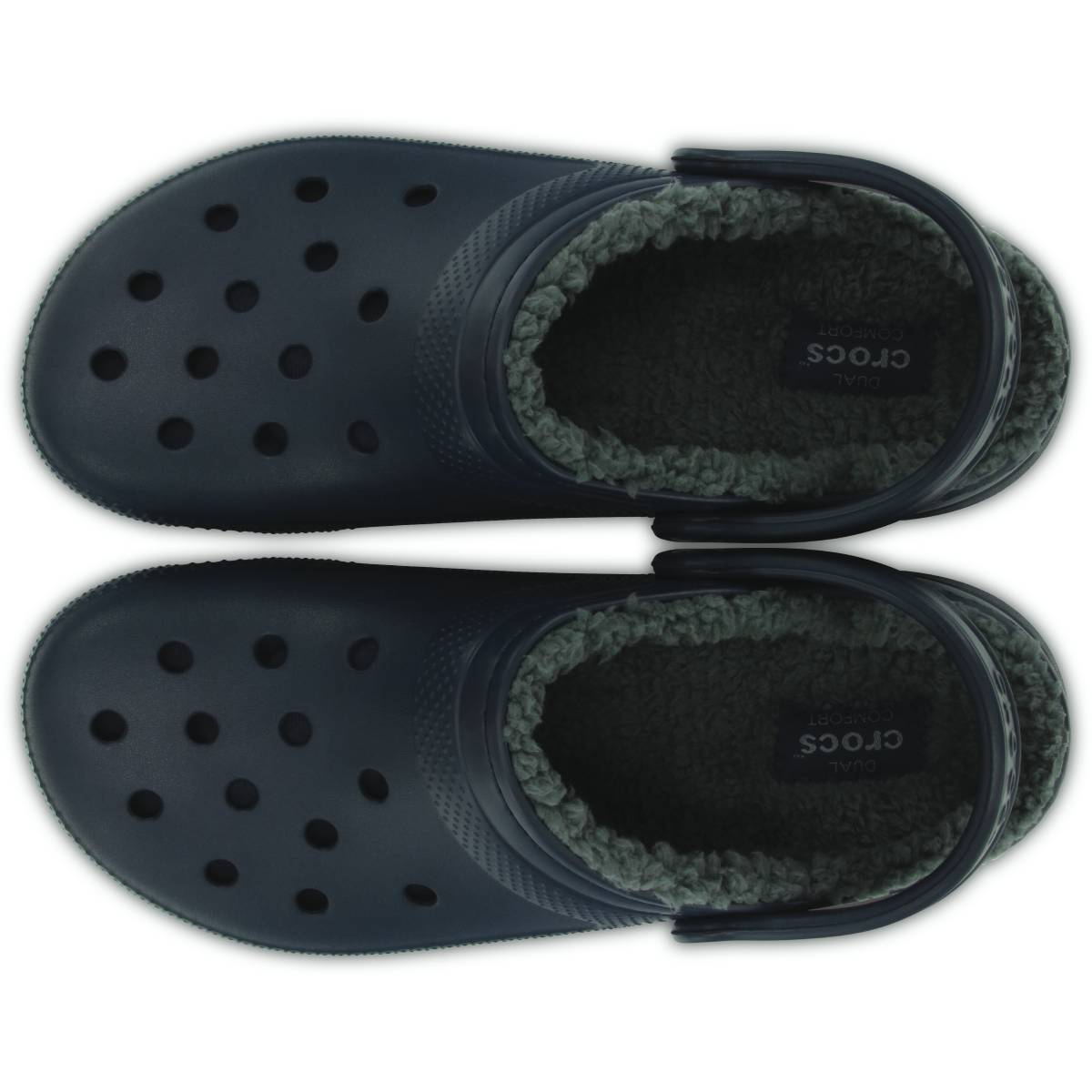 Crocs Classic Lined Clog Unisex Ανατομικό Σαμπό Μπλε Με Γούνα 459