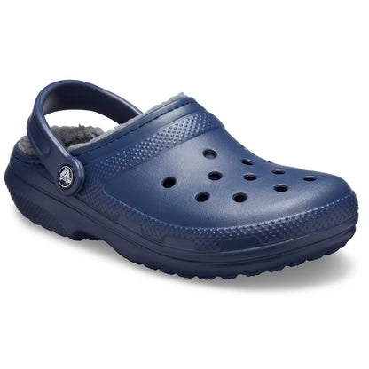 Crocs Classic Lined Clog Unisex Ανατομικό Σαμπό Μπλε Με Γούνα 459