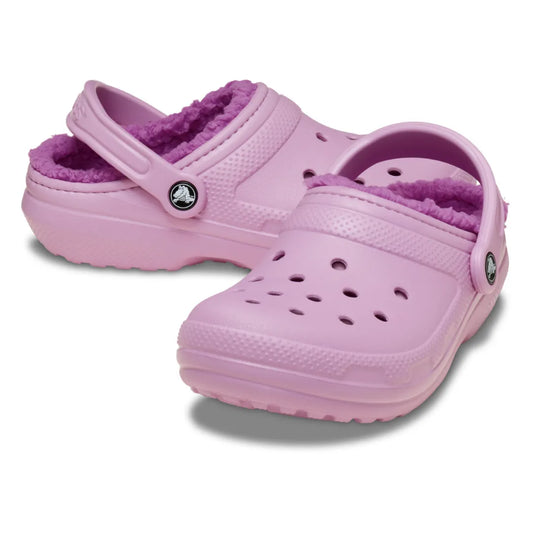 Crocs Classic Lined Clog με fleece επένδυση, σε μωβ και προβολή 3/4