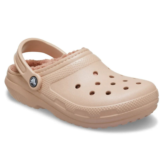 Crocs Classic Lined Clog με fleece επένδυση, προβολή 3/4 σε χρώμα pink Caramel