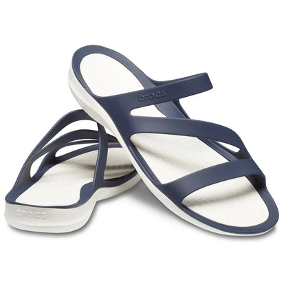 crocs swiftwater sandal όψη 3/4 εσωτερική πλευρά, χρώμα Μπλέ/Λεύκο