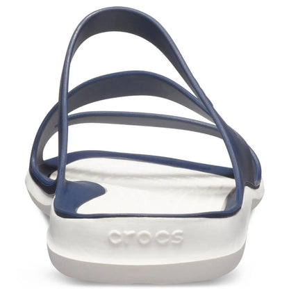 crocs swiftwater sandal πίσω όψη ζευγάρι, χρώμα Μπλέ/Λεύκο