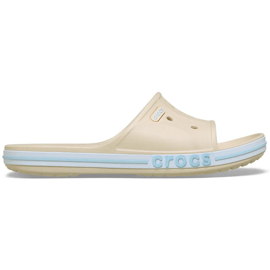 crocs bayaband slide πλάγια όψη εξωτερική πλευρά, χρώμα Winter White/Multi