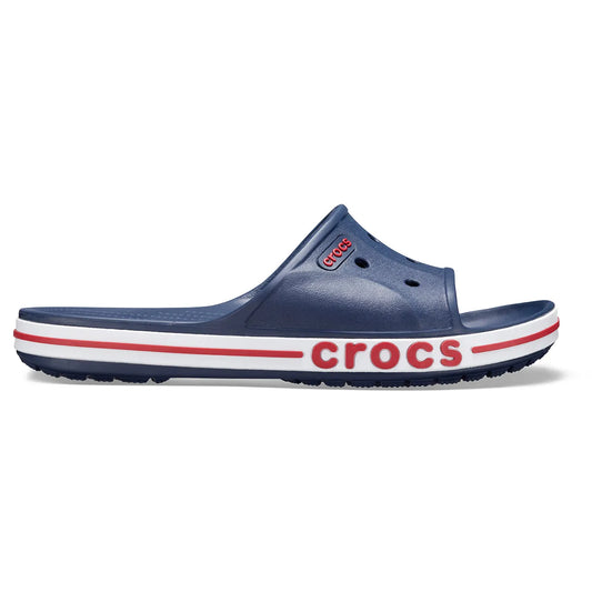 crocs bayaband slide πλάγια όψη εξωτερική πλευρά, χρώμα Navy/Pepper