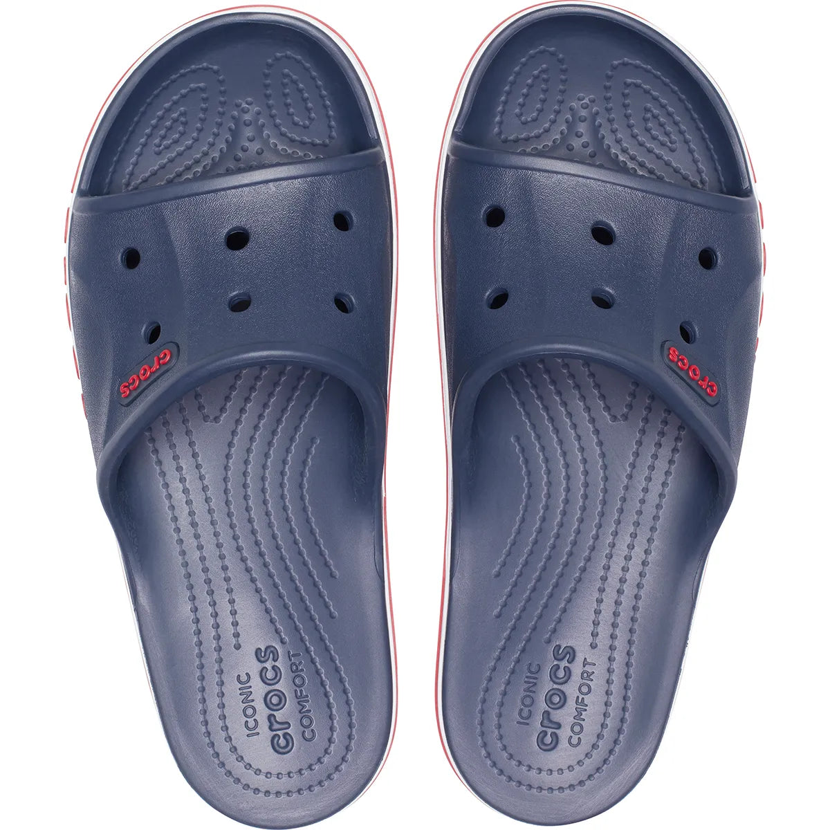 crocs bayaband slide πάνω όψη ζευγάρι, χρώμα Navy/Pepper