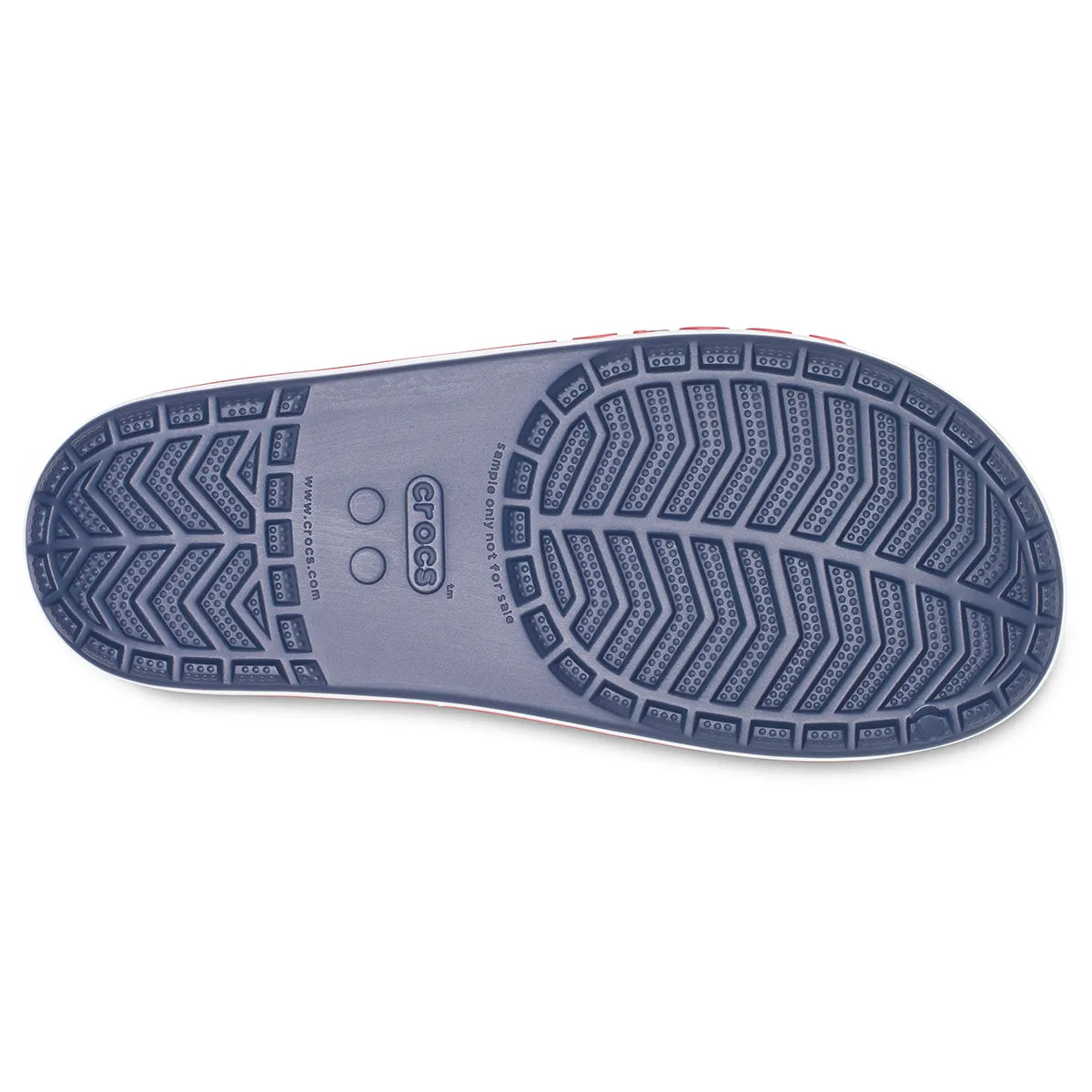 crocs bayaband slide κάτω όψη σόλας, χρώμα Navy/Pepper