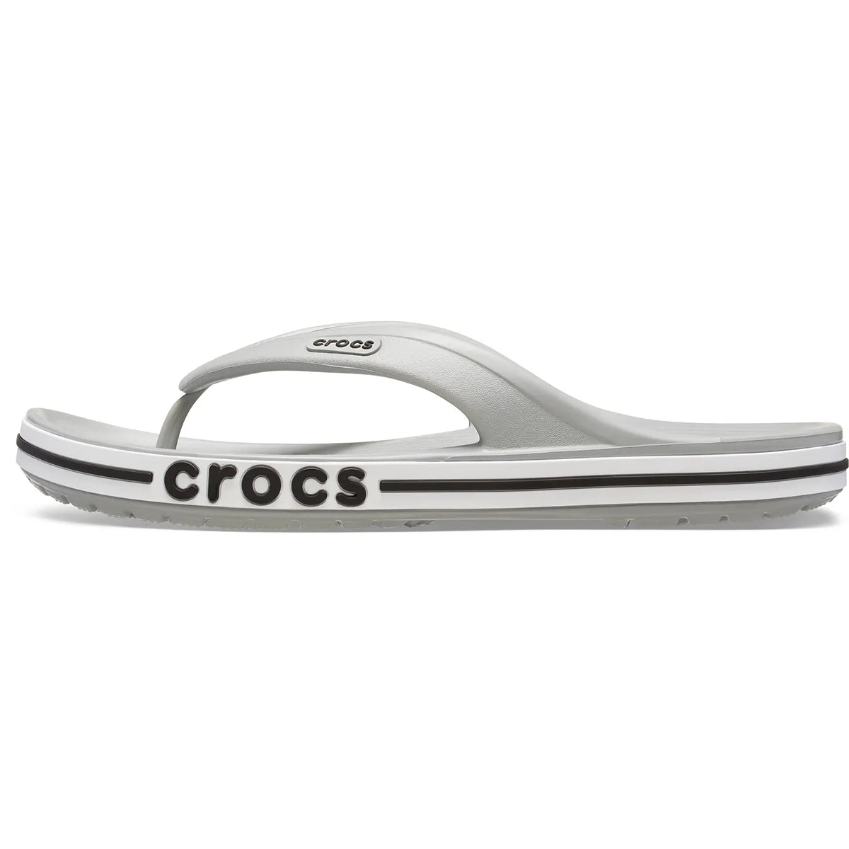 crocs bayaband flip πλάγια όψη εξωτερική πλευρά no2, γκρί χρώμα