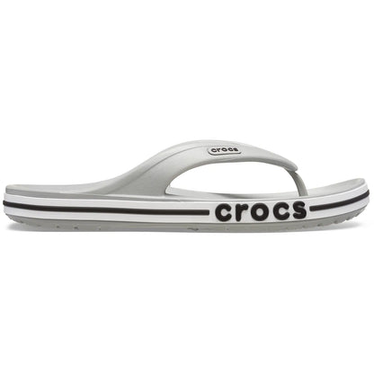crocs bayaband flip πλάγια όψη εξωτερική πλευρά, γκρί χρώμα