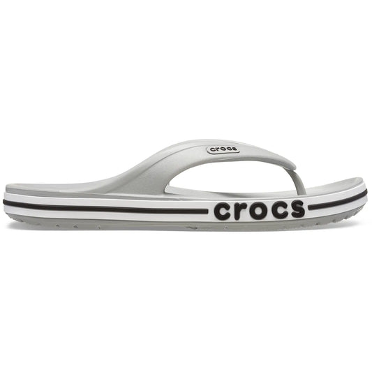 crocs bayaband flip πλάγια όψη εξωτερική πλευρά, γκρί χρώμα